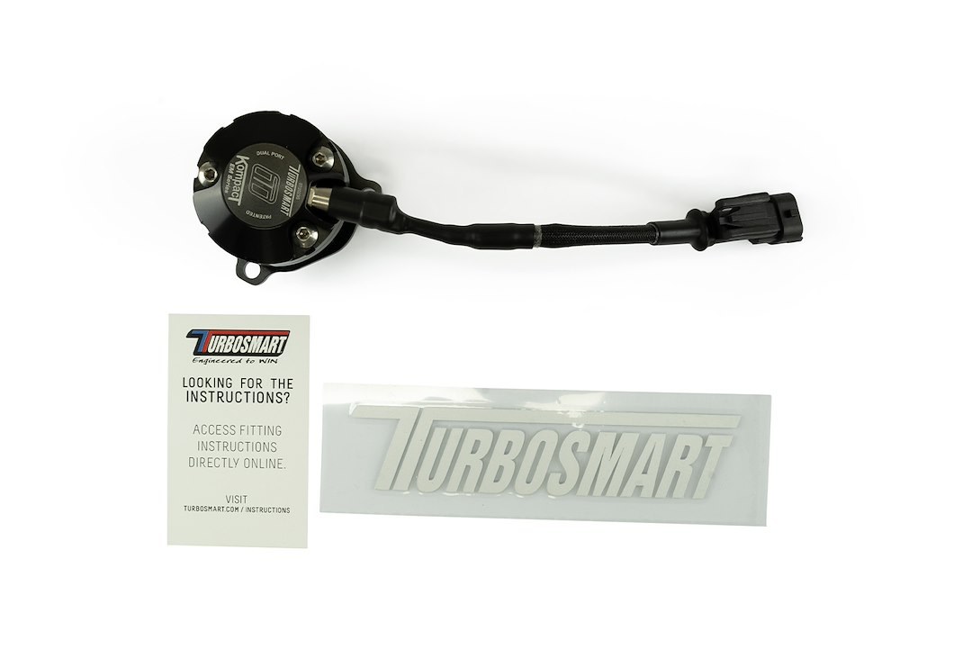 Turbosmart Turbocharger Blow Off Valve, Kompact Em, Plug and Play, Recirculating/ Vent to Atmosphere, VR3T, Black, Aluminum – TS-0223-1086
