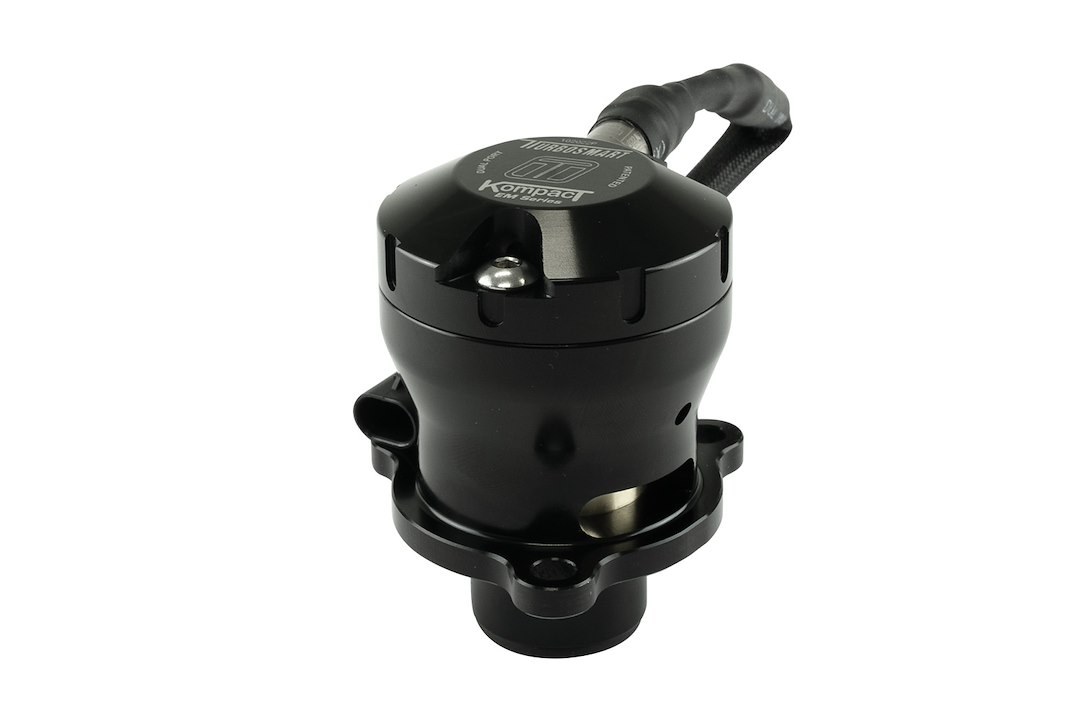 Turbosmart Turbocharger Blow Off Valve, Kompact Em, Plug and Play, Recirculating/ Vent to Atmosphere, Black, Aluminum – TS-0223-1096