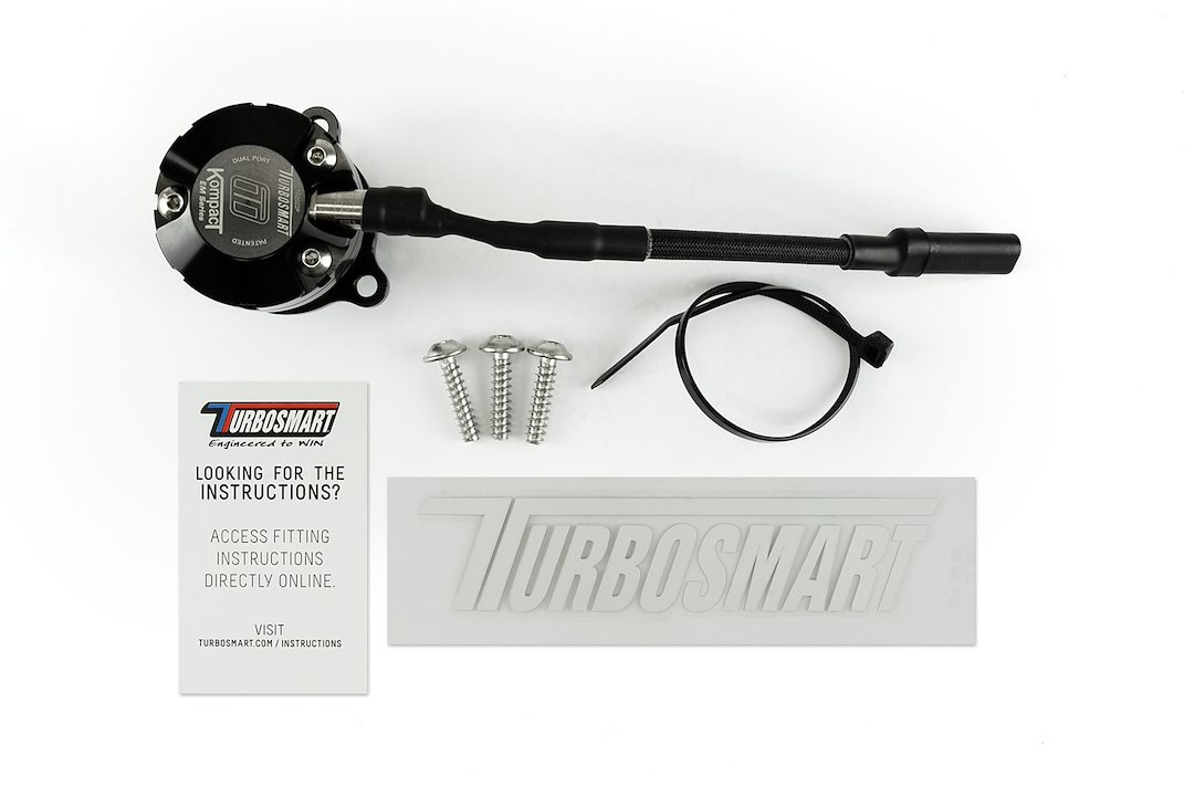 Turbosmart Turbocharger Blow Off Valve, Kompact Em, Plug and Play, Recirculating/ Vent to Atmosphere, Black, Aluminum – TS-0223-1096