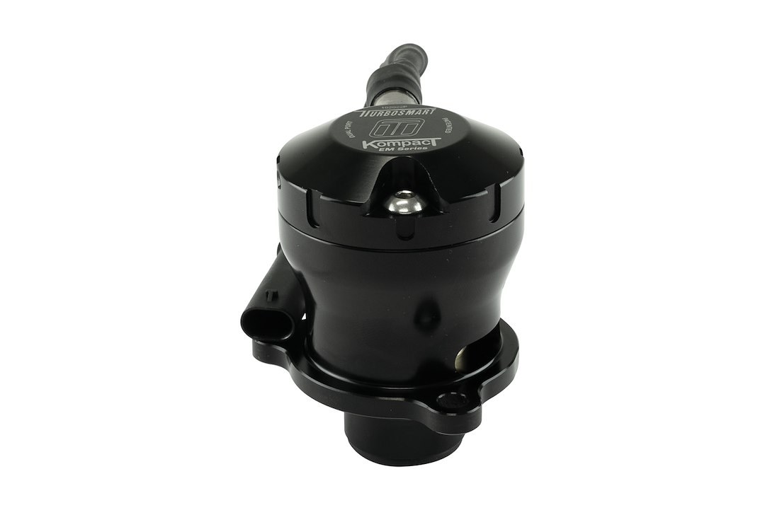 Turbosmart Turbocharger Blow Off Valve, Kompact Em, Plug and Play, Recirculating/ Vent to Atmosphere, Black, Aluminum – TS-0223-1096