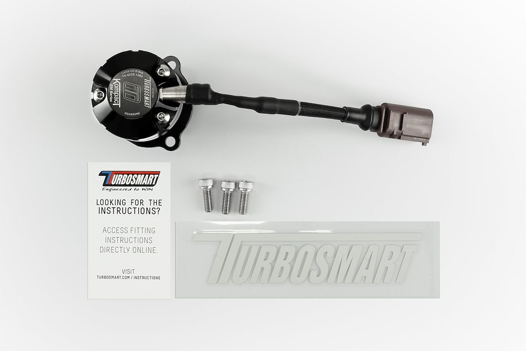 Turbosmart Turbocharger Blow Off Valve, Kompact Em, Plug and Play, Recirculating, Black, Aluminum – TS-0223-1263