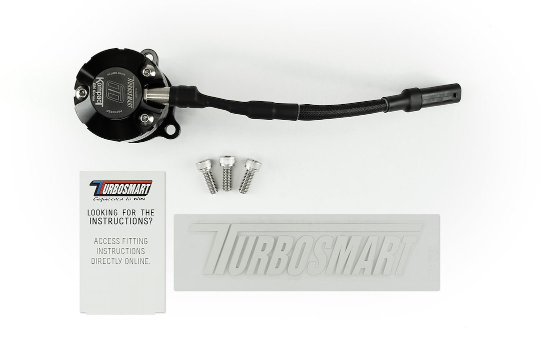 Turbosmart Turbocharger Blow Off Valve, Kompact Em, Plug and Play, Recirculating, Plumback, Black, Aluminum – TS-0223-1266