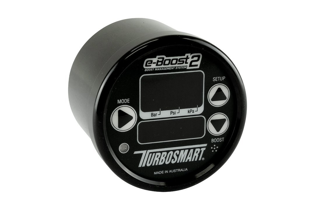 Turbosmart Boost Controller, E-Boost2, Electronic, Control Six Levels of Boost, 0-60 PSI, 60 MM, Black Face/ Black Bezel – TS-0301-1003
