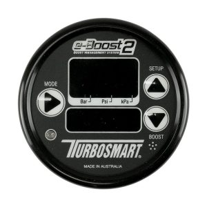 Turbosmart Boost Controller, E-Boost2, Electronic, Control Six Levels of Boost, 0-60 PSI, 60 MM, Black Face/ Black Bezel – TS-0301-1003