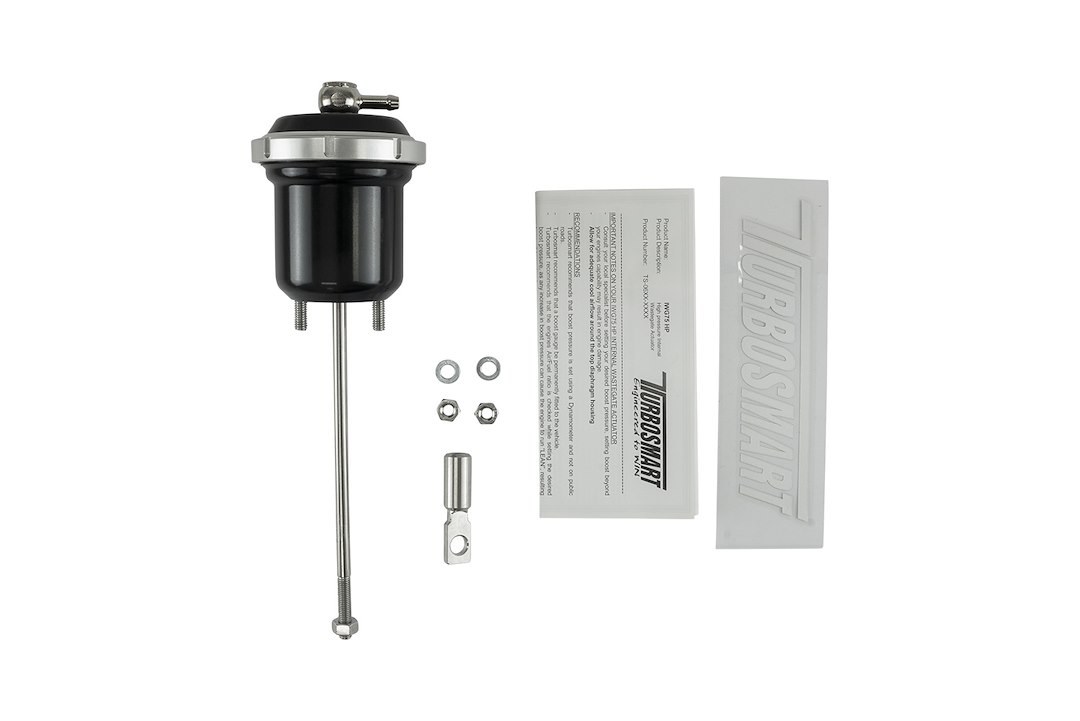 Turbosmart Turbocharger Wastegate Actuator, 35 PSI, Black, Aluminum Housing/ Stainless Steel Rod and Clevis – TS-0626-1354