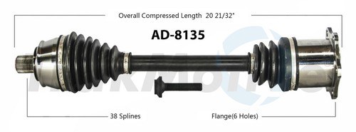 Trakmotive CV Axle Shaft, Premium – AD-8135