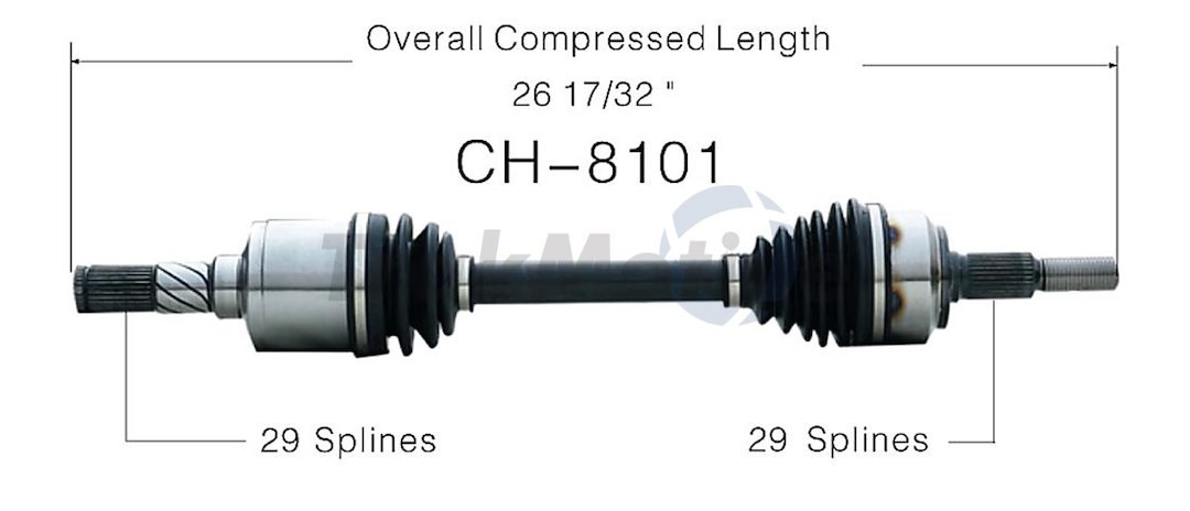 Trakmotive CV Axle Shaft, Premium, OEM Replacement – CH-8101