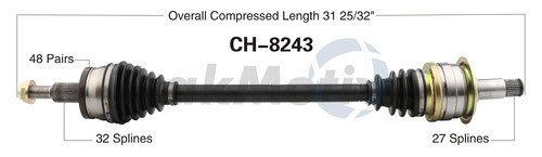 Trakmotive CV Axle Shaft, Premium – CH-8243