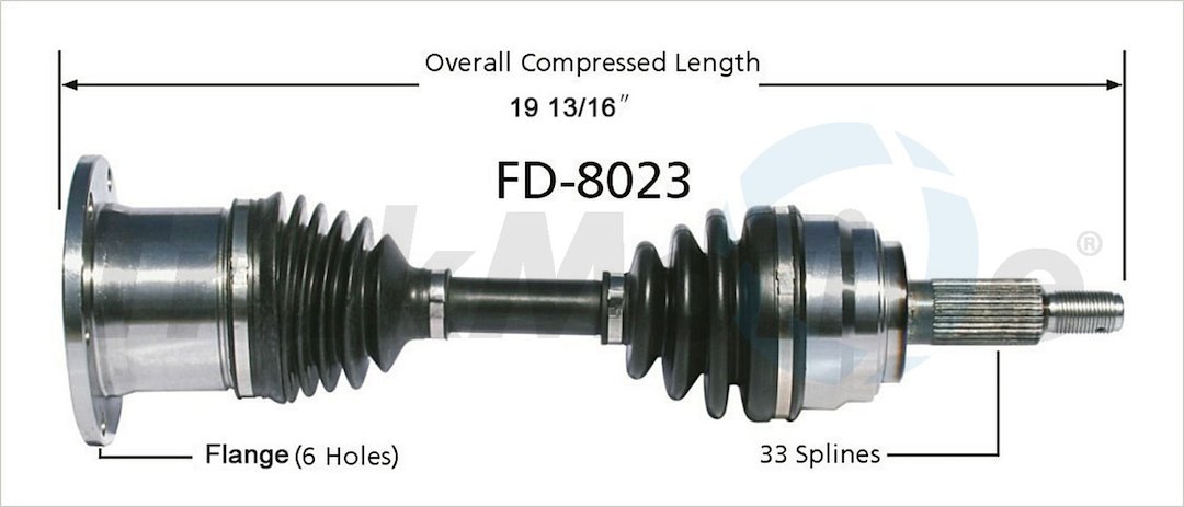Trakmotive CV Axle Shaft, Premium, OEM Replacement – FD-8023