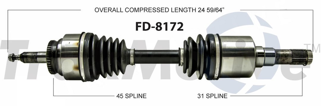 Trakmotive CV Axle Shaft, Premium, OEM Replacement – FD-8172