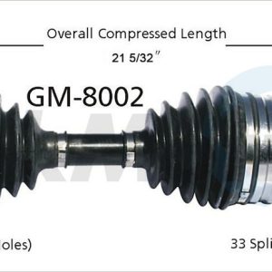 Trakmotive CV Axle Shaft, Premium, OEM Replacement – GM-8002