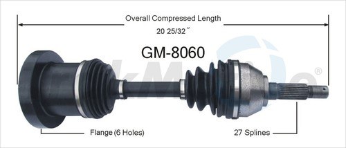 Trakmotive CV Axle Shaft, Premium – GM-8060