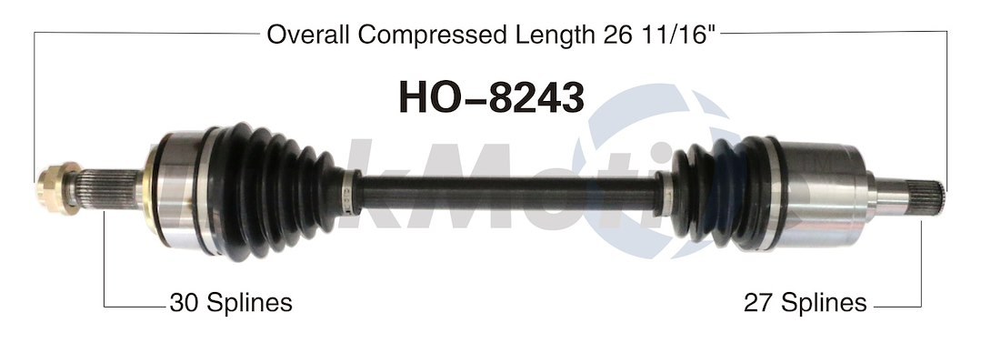 Trakmotive CV Axle Shaft, Premium, OEM Replacement – HO-8243
