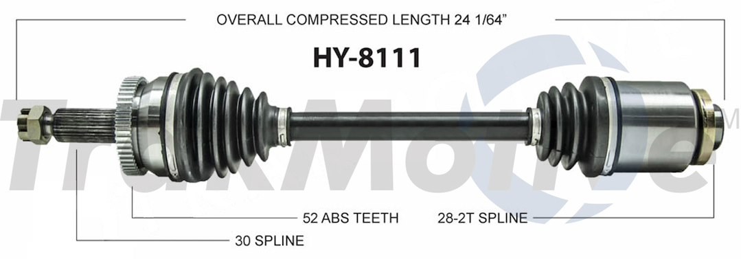 Trakmotive CV Axle Shaft, Premium, OEM Replacement – HY-8111