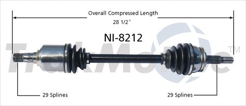 Trakmotive CV Axle Shaft, Premium – NI-8212