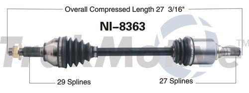 Trakmotive CV Axle Shaft, Premium – NI-8363