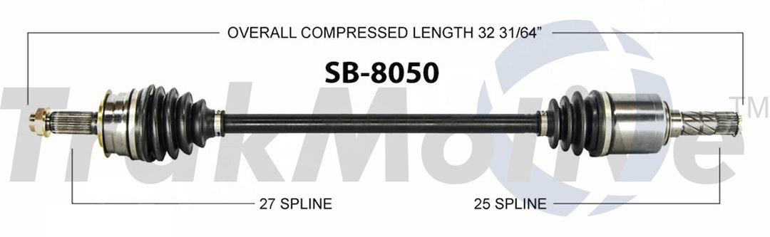 Trakmotive CV Axle Shaft, Premium, OEM Replacement – SB-8050
