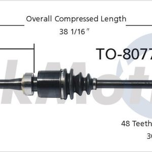Trakmotive CV Axle Shaft, Premium, OEM Replacement – TO-8077