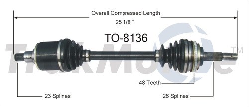 Trakmotive CV Axle Shaft, Premium – TO-8136