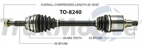 Trakmotive CV Axle Shaft, Premium – TO-8240