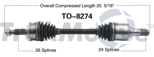 Trakmotive CV Axle Shaft, Premium – TO-8274