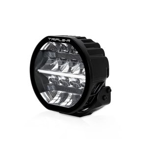 Triplerlight Driving/ Fog Light, Sentinel, LED Bulb, 12 High Output Premium Bin LED Bulbs, 7 Inch Round – 0S7-US-STD-SM