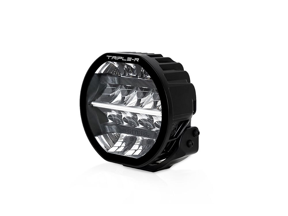 Triplerlight Driving/ Fog Light, Sentinel, LED Bulb, 12 High Output Premium Bin LED Bulbs, 7 Inch Round – 0S7-US-STD-SM