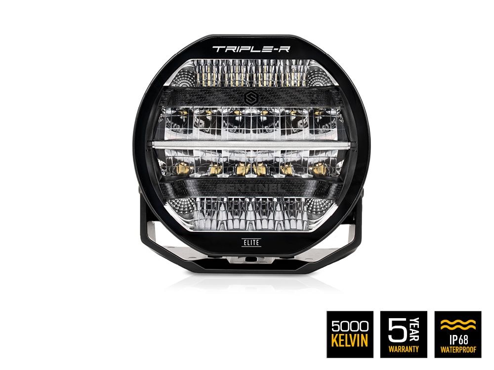 Triplerlight Driving/ Fog Light, Sentinel Elite, LED Bulb, 32 LED Bulbs, 9 Inch Round, 145 Watt Bulbs Amp Draw 10.1 Amp at 14.4 Volt – 0S9-US-ELITE-WM