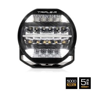 Triplerlight Driving/ Fog Light, Sentinel, LED Bulb, 20 High Output Premium Bin LED Bulbs, 9 Inch Round – 0S9-US-PL-WM