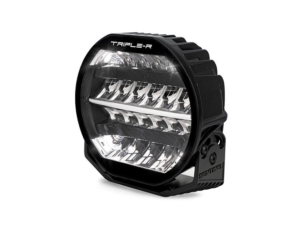 Triplerlight Driving/ Fog Light, Sentinel, LED Bulb, 20 High Output Premium Bin LED Bulbs, 9 Inch Round – 0S9-US-PL-WM