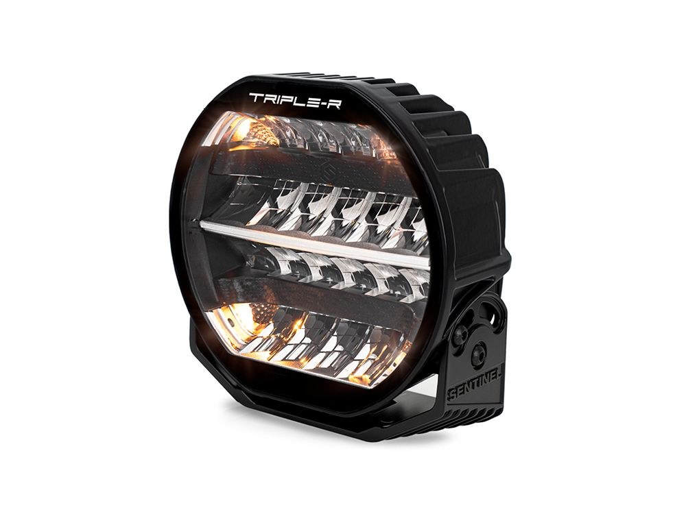 Triplerlight Driving/ Fog Light, Sentinel, LED Bulb, 20 High Output Premium Bin LED Bulbs, 9 Inch Round – 0S9-US-PL-WM