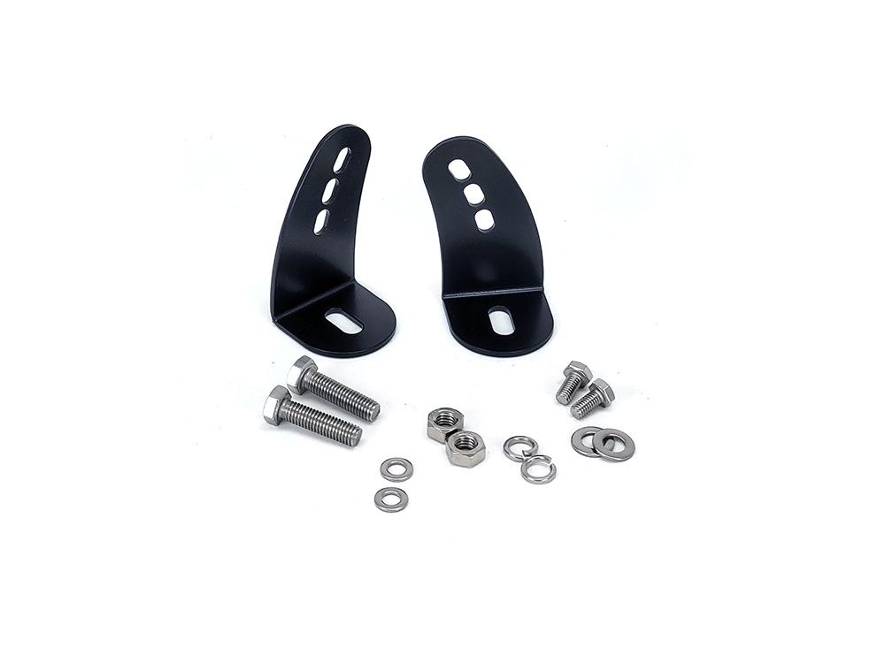 Triplerlight Light Bar Mounting Kit, For All Triple-R-Light LED Light Bars, Side Mount, Mounts One Light Bar, Powder Coated Black – 1118K-B