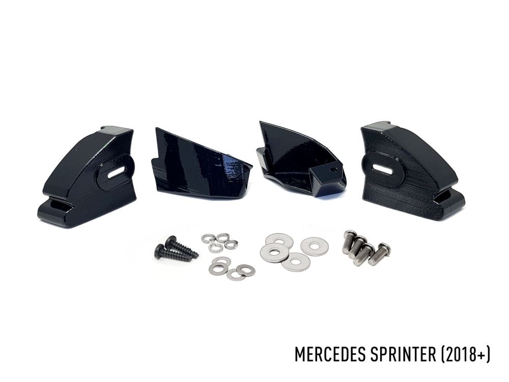 Triplerlight Light Bar Mounting Kit, For Triple-R-Light ST4 Evolution LED Light Bars, Grille Mount, Mounts Two Light Bars, Matte Black – GM-USMSP-01K