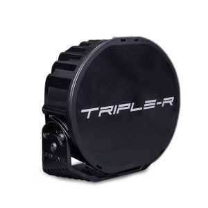 Triplerlight Driving/ Fog Light Cover, 9 Inch Round, For Sentinel Driving/ Fog Lights, Black, Polycarbonate, With White Triple-R Logo – LC-IIIR-0S9