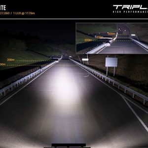 Triplerlight Light Bar, LR-24 Elite, LED Bulbs, 44.3 Inch Length, 24 High Output Premium Bin Leds, 21.7 Amps at 14.4 Volt – LR24-EL-B