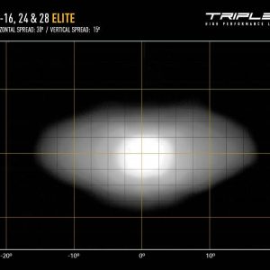 Triplerlight Light Bar, LR-24 Elite, LED Bulbs, 44.3 Inch Length, 24 High Output Premium Bin Leds, 21.7 Amps at 14.4 Volt – LR24-EL-B