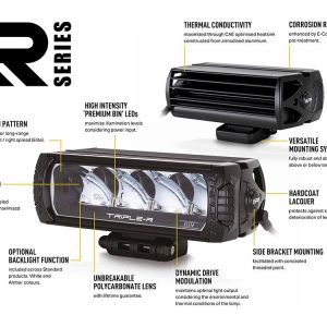 Triplerlight Light Bar, LR-28 Elite, LED Bulbs, 51.4 Inch Length, 28 High Output Premium Bin Leds, 22.6 Amps at 14.4 Volt – LR28-EL-B