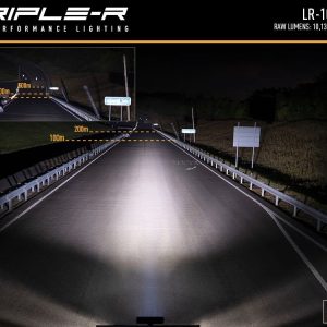 Triplerlight Light Bar, LR-1000 Elite, LED Bulbs, 16.14 Inch Length, 8 High Output Premium Bin Leds, 7.2 Amps at 14.4 Volt – LR8-EL-B