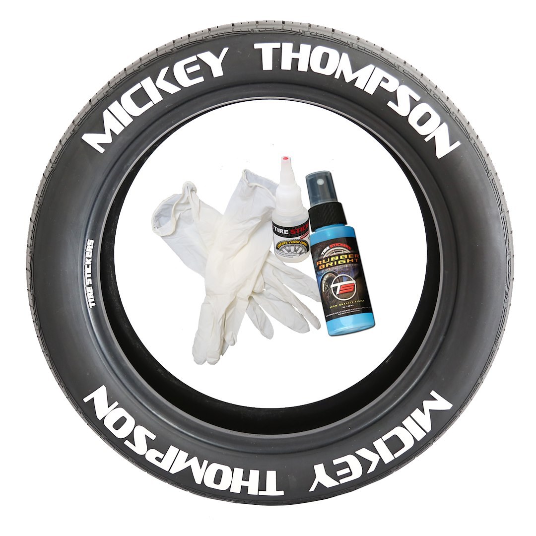 Tire Sticker Tire Sticker, Mickey Thompson, Raised Rubber Letters, 1.25 Inch Letter Height – 9766021231