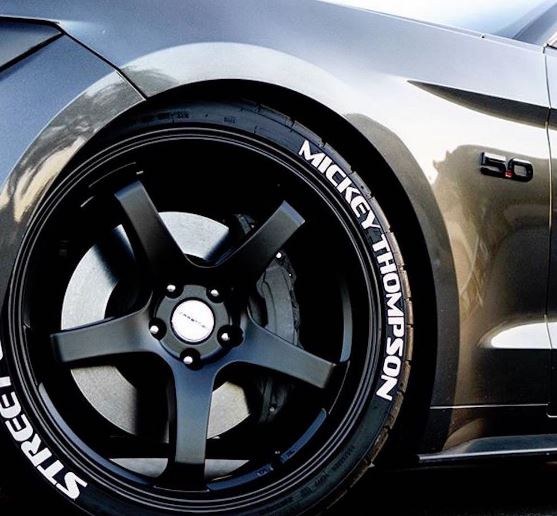 Tire Sticker Tire Sticker, Mickey Thompson, Raised Rubber Letters, 1.25 Inch Letter Height – 9766021231