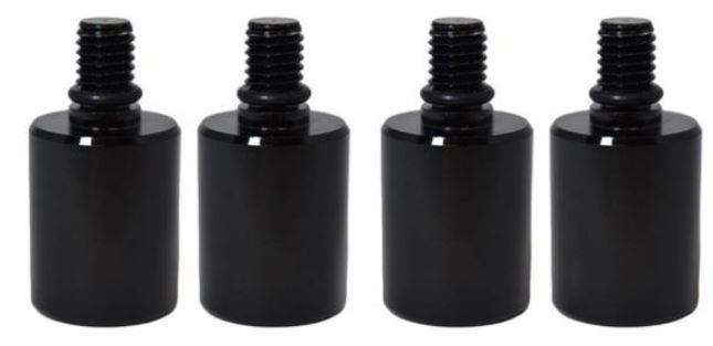 True Spike Lug Nut Cover Extension, 25 Millimeter Length, Black, Set of 4 – LGE002