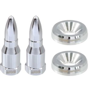 True Spike License Plate Mounting Hardware, Standard, Chrome Plated, Bullet Style, 4 Piece Set – LPH005CR