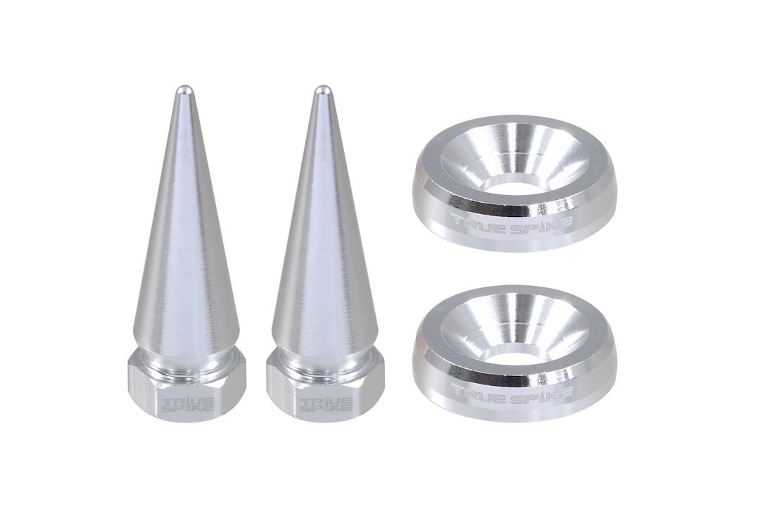 True Spike License Plate Mounting Hardware, Standard, Silver, Spike Style, 4 Piece Set – LPH006SL