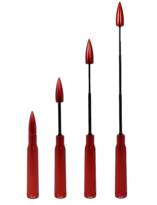 True Spike Antenna Mast, 5-1/2 Inches Collapsed and 12 Inches Extended Length, Bullet Design, Anodized, Red, Billet Aluminum – SA034AR