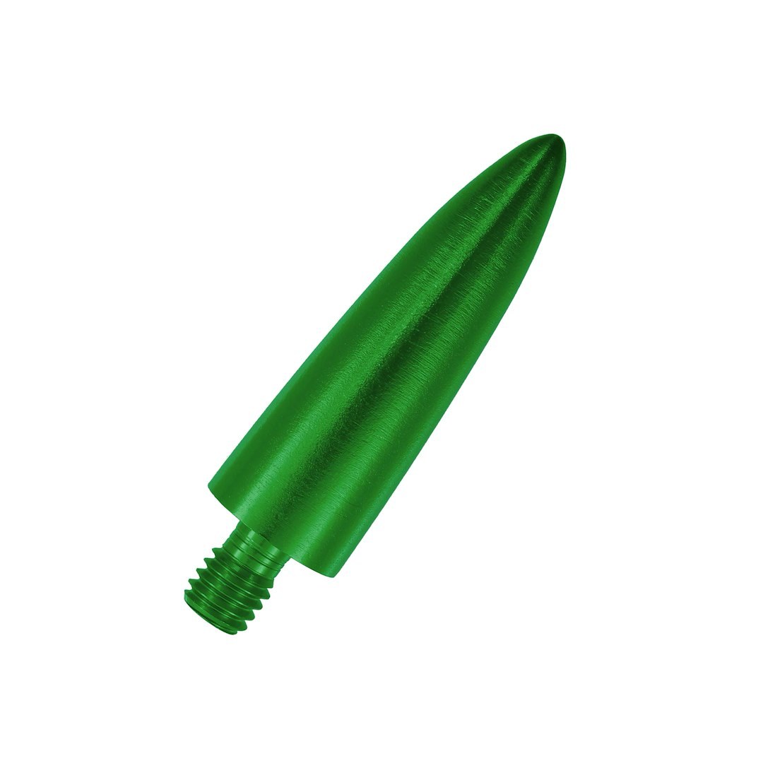 True Spike Antenna Tip, Bullet, Green, Aluminum, Threaded – SA100TIPGR