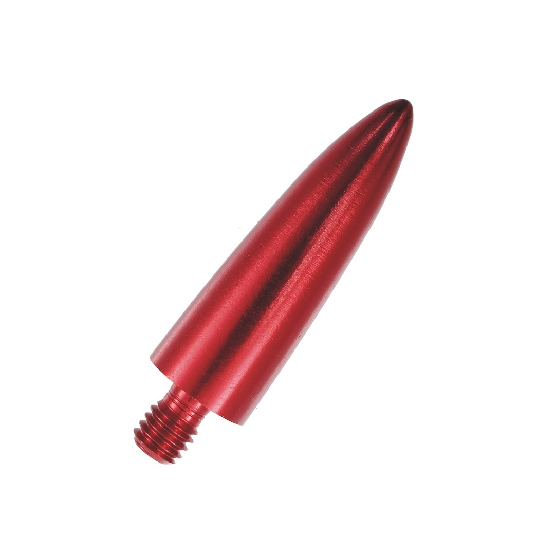 True Spike Antenna Tip, Bullet, Red, Aluminum, Threaded – SA100TIPRD