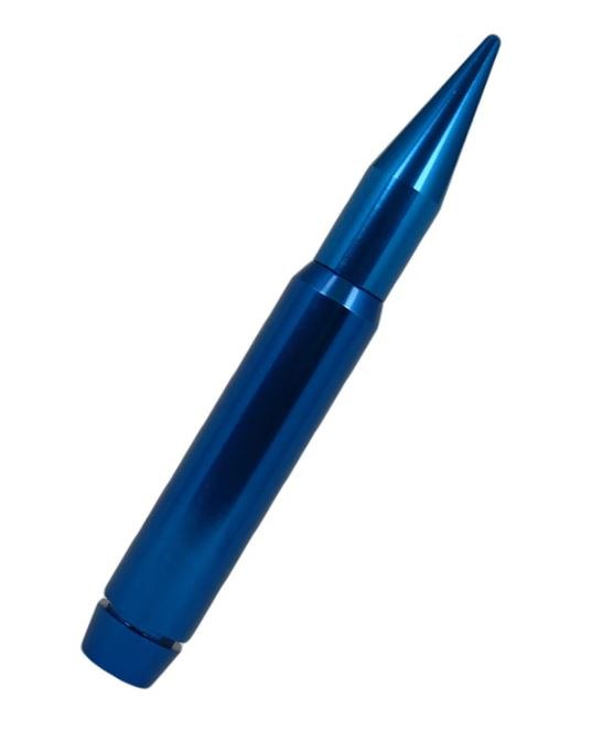 True Spike Antenna Mast, Vulcan Cat-Back System, 7 Inch Length, Fat Bullet Design, Anodized, Blue, Billet Aluminum – SA117BL