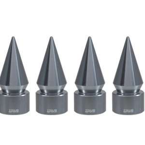 True Spike Valve Stem Cap, Spike Shaped Cap, Gunmetal, Billet Aluminum, Set of 4 Caps, For Vehicles with OEM Steel TPMS Sensors – WVC003GM