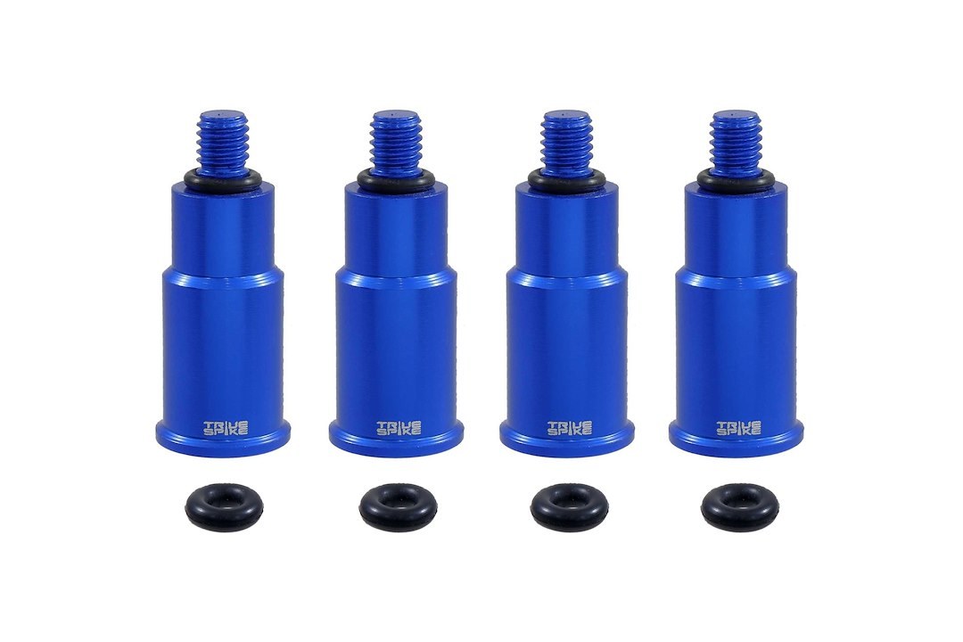 True Spike Valve Stem Cap, Blue, Billet Aluminum, Set of 4 Caps, Will Not Fit with TPMS Sensors – WVC005BL