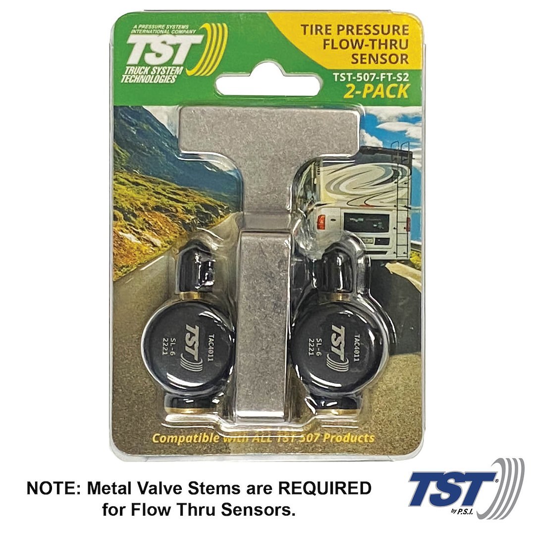 Truck Systms Tire Pressure Monitoring System – TPMS Sensor, 507 Series, Flow Thru Sensor – TST-507-FT-S2